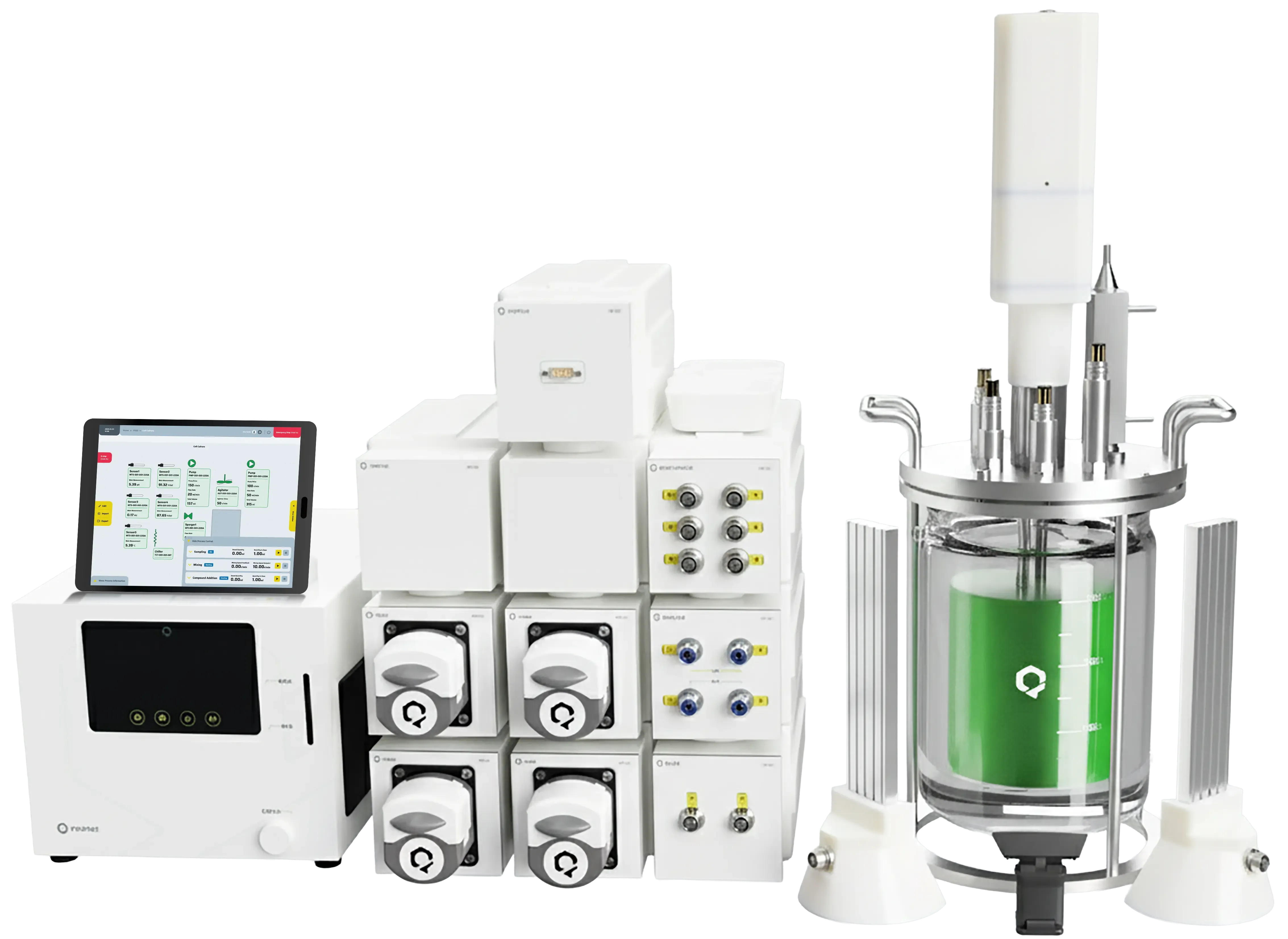 QB Systems modular bioprocess setup